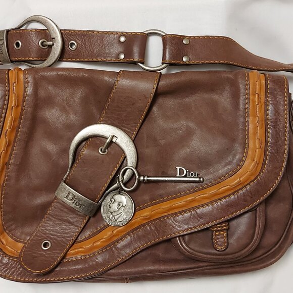 Dior Gaucho Double Saddle Bag in Brown Leather - Picture 12 of 12